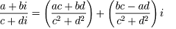 Complex Numbers Division Formula