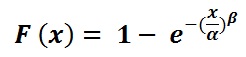 Weibull Distribution Failure Analysis Calculation Formula