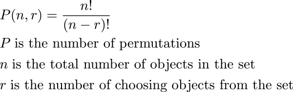 permutation formula