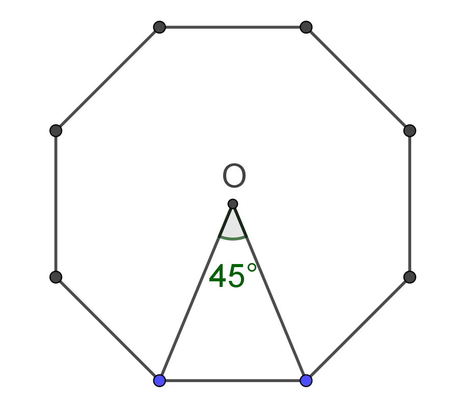 angle of edges in regular octagon